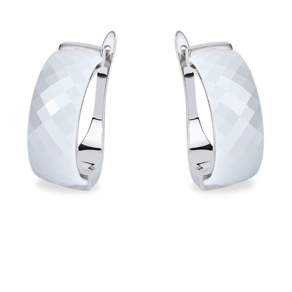 Deidre Pendientes Blancos De Moda Ceramica