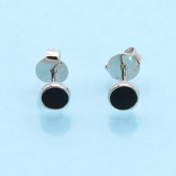 Oriana Pendientes Esmalte Negro Pendientes 3