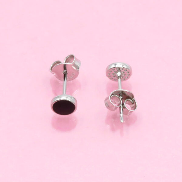 Oriana Pendientes Esmalte Negro Pendientes 4