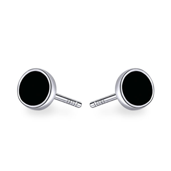 Oriana Pendientes Esmalte Negro Pendientes 5