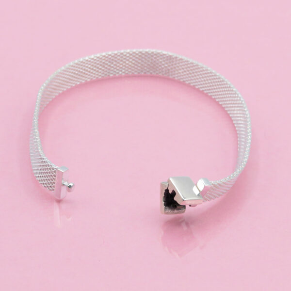 Justina Pulsera De Malla De Plata De Ley Pulseras 4