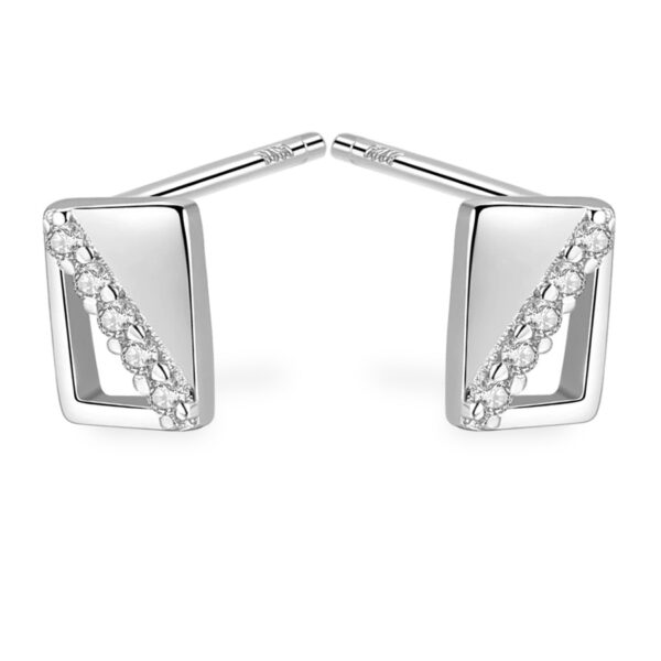 Cassandra Pendientes Rectangulares de Plata de Ley Pendientes