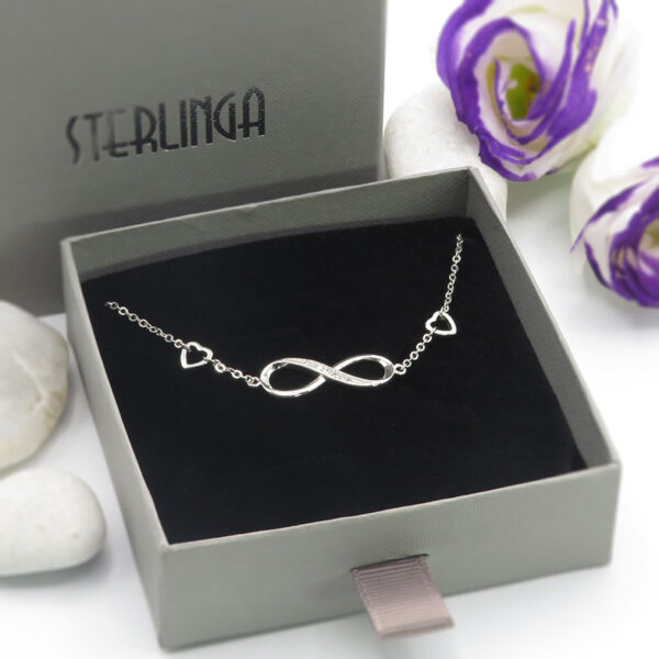 Eterna Pulsera Eternidad de Plata de Ley Pulseras 5