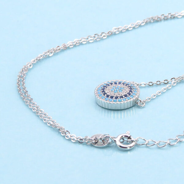 Sabia Collar De Plata De Ley Amuleto Lucky Eye Collares 3