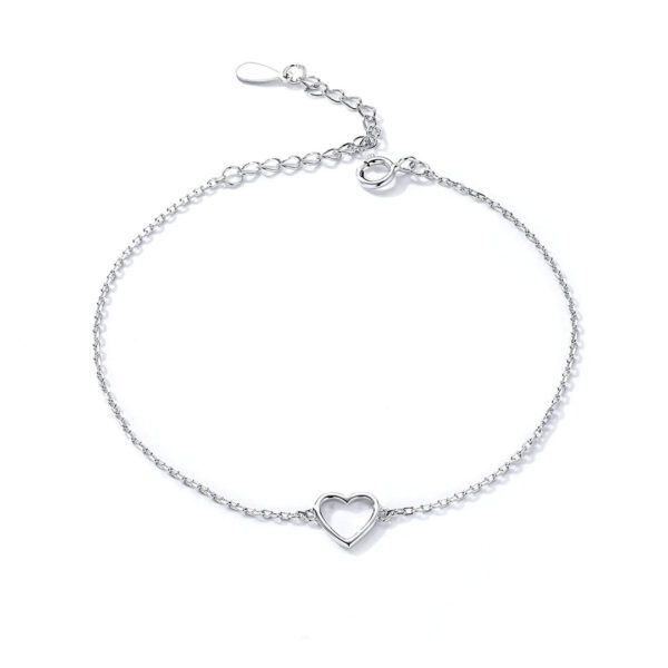 Calista Pulsera De Cadena Corazón De Plata De Ley Pulseras