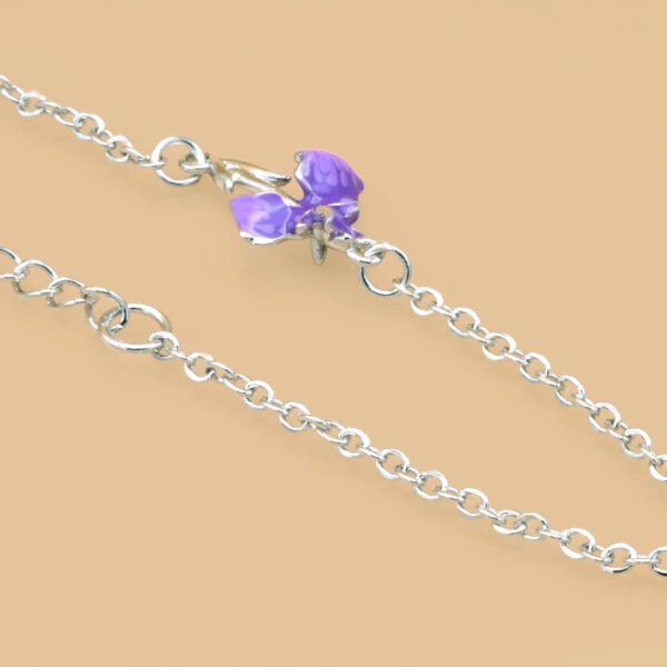 Iris Plata De Ley Flor Cadena Pulsera Brazalete Para Mujer Pulseras 3