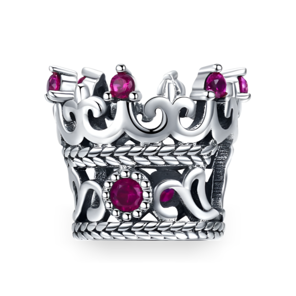 Crown Plata De Ley Corona Charm Colgante Para Pulsera Charms