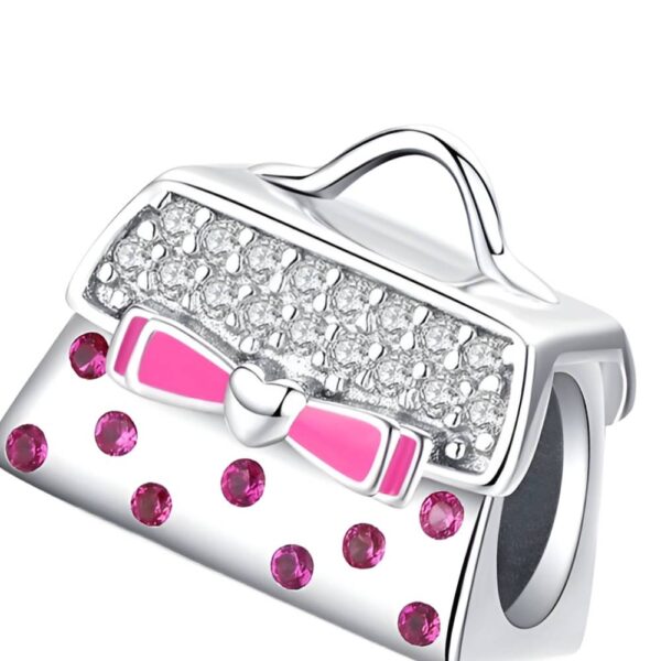 Abalorio Plata De Ley Charm Bolsa Purpura Colgante Para Pulsera Charm Colgante Para Pulsera Charms 3