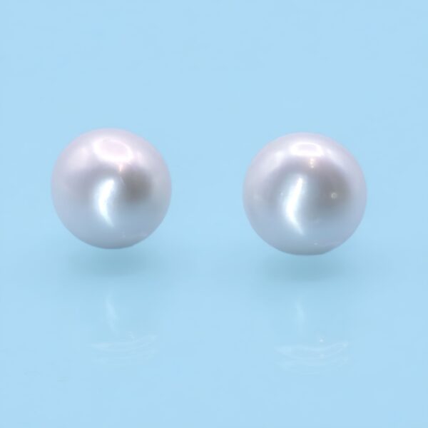 Penta Pendientes Perla Blanca Natural Auténtica Plata De Ley Para Mujer Perlas Blancas Aretes Joyería Fina De Forma Redonda Pendientes 2