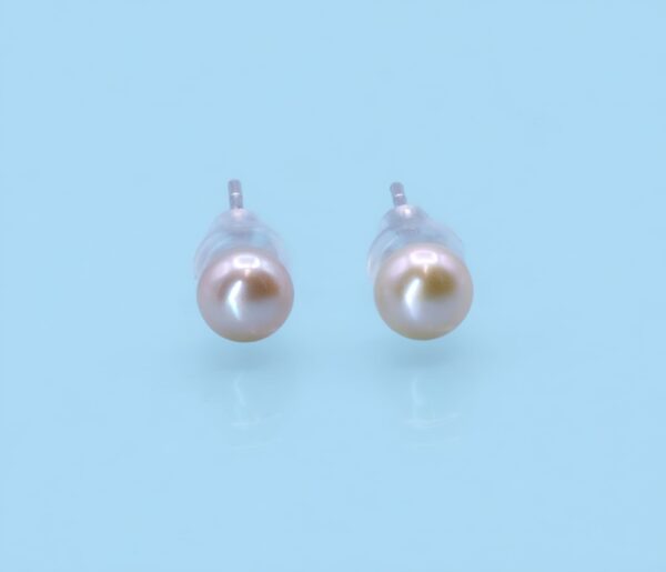 PentaRosa Pendientes Perla Natural Auténtica Plata De Ley Para Mujer Perlas Rosas Aretes Joyería Fina De Forma Redonda Pendientes 3