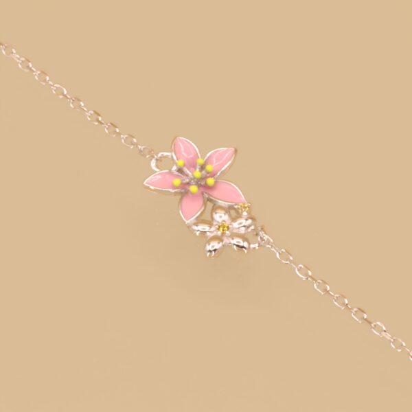 Sakura Pulsera Ajustable De Plata De Ley Cadena De Eslabones Para Mujer Pulseras 3