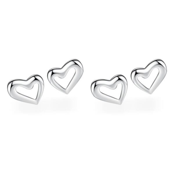 Maura Plata De Ley Corazon Pendientes Estilo Clásico Fino Para Mujer Pendientes 2