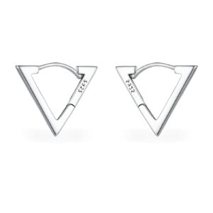 Trina Pendientes Triangulares De Plata De Ley Geométrico Clips Para Las Orejas Para Mujeres Pendientes