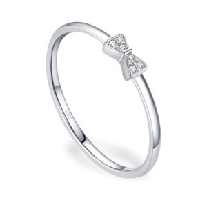 Zenda Plata De Ley Zirconia Charm Lazo Anillo Mujer Charm Colgante Para Pulsera Anillos